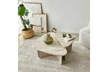 Kaffebordsett Jewa Sett Travertin - Travertin - Møbler - Bord - Sofabord & salongbord