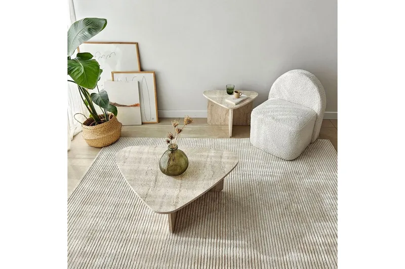 Kaffebordsett Jewa Sett Travertin - Travertin - Møbler - Bord - Sofabord & salongbord