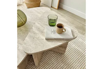 Kaffebordsett Jewa Sett Travertin - Travertin - Møbler - Bord - Sofabord & salongbord