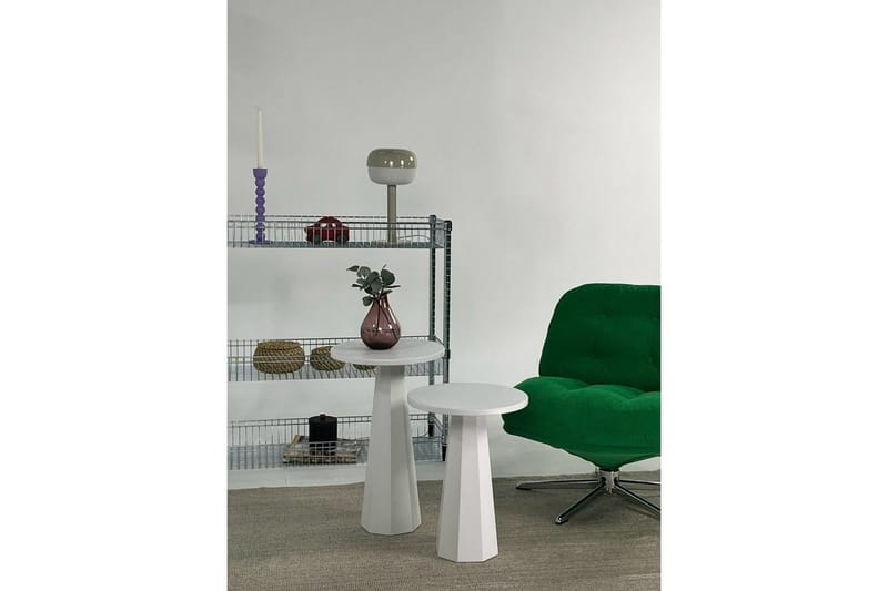 Kaffebordsett Miu Dobbel Hvit - Hvit - Møbler - Bord - Sofabord & salongbord