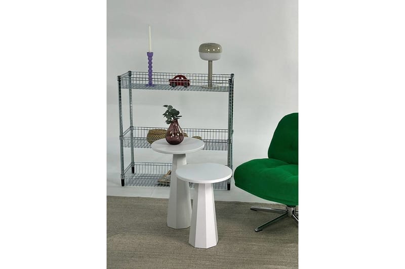 Kaffebordsett Miu Dobbel Hvit - Hvit - Møbler - Bord - Sofabord & salongbord