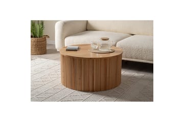 Karela Sofabord 80 cm - Rødfarget tre - Møbler - Bord - Sofabord & salongbord