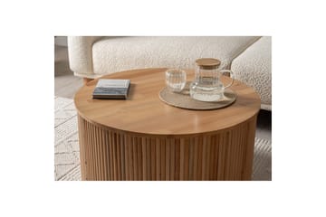 Karela Sofabord 80 cm - Rødfarget tre - Møbler - Bord - Sofabord & salongbord