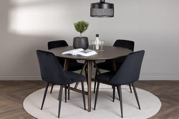 Kaseidon spisebord 100 cm med 4 Night spisestoler - Møbler - Bord - Spisegruppe