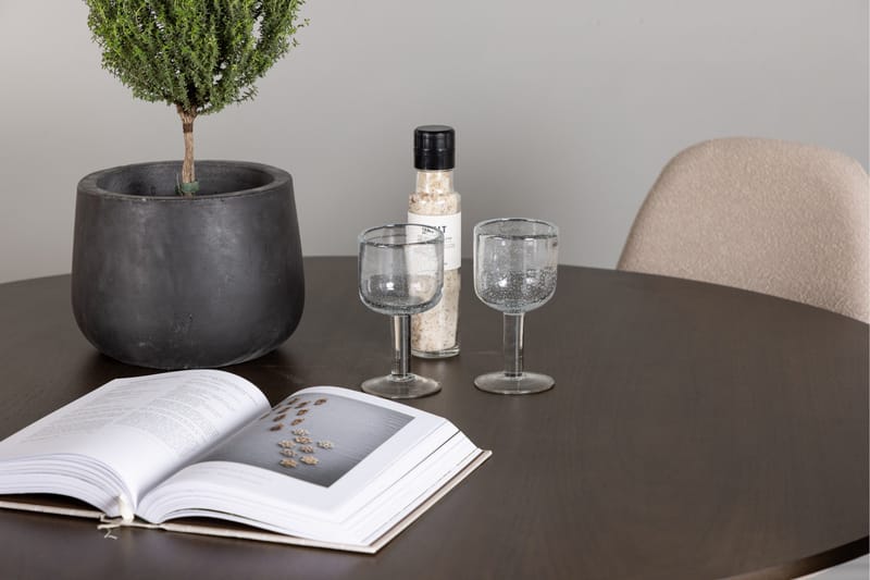 Kaseidon Spisegruppe 100 cm Rund med 4 Polar Stoler - Beige - Møbler - Bord - Spisegruppe