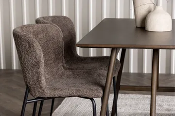 Kaseidon Spisegruppe 120 cm Rektangulær med 4 Modesto Stoler - Mørkebrun - Møbler - Bord - Spisegruppe