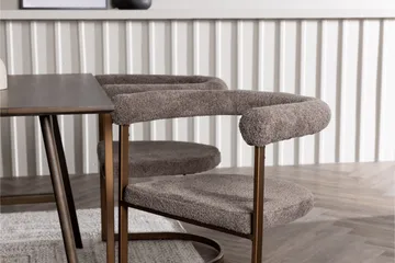 Kaseidon Spisegruppe 120 cm Rektangulær med 4 Morning Stoler - Brun - Møbler - Bord - Spisegruppe