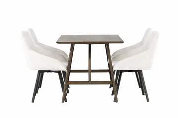 Kaseidon Spisegruppe 120 cm Rektangulær med 4 Rosie Stoler - Beige - Møbler - Bord - Spisegruppe