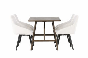 Kaseidon Spisegruppe 120 cm Rektangulær med 4 Rosie Stoler - Beige - Møbler - Bord - Spisegruppe