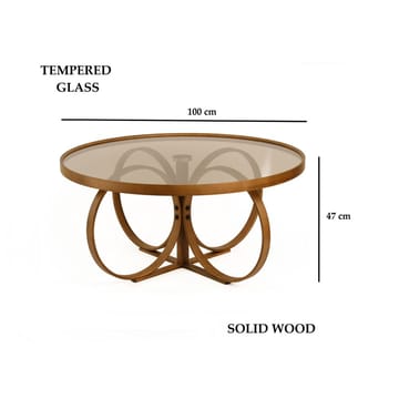 Kashiwa Sofabord 100 cm - Mørkebrun - Møbler - Bord - Sofabord & salongbord
