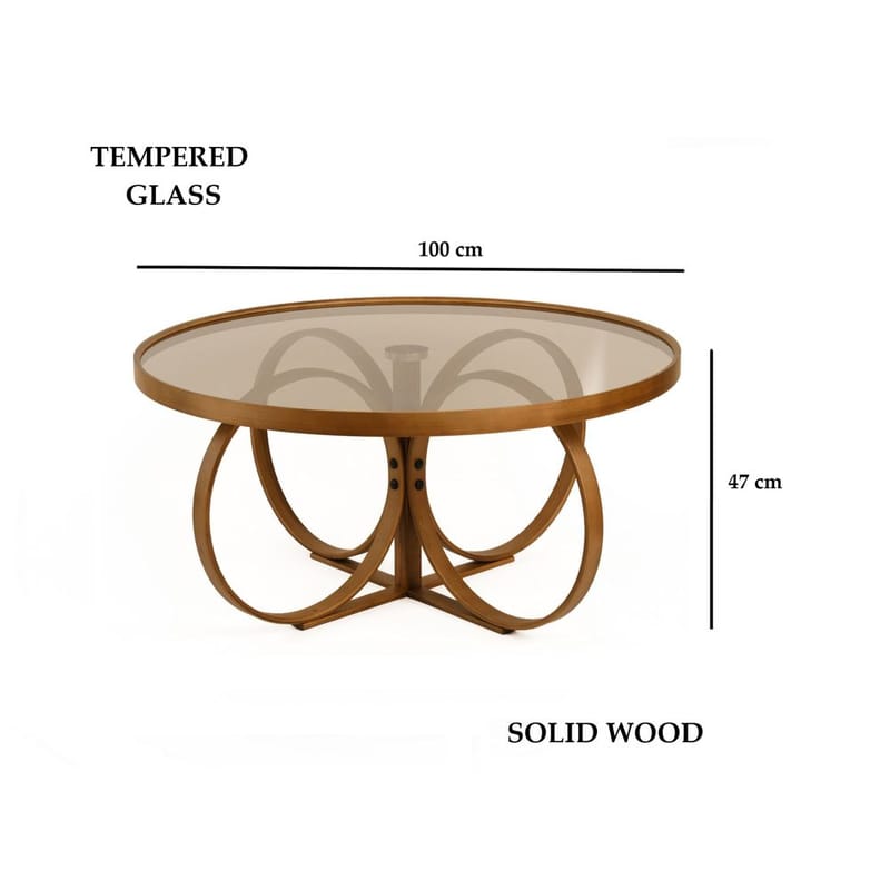 Kashiwa Sofabord 100 cm - Mørkebrun - Møbler - Bord - Sofabord & salongbord