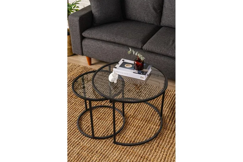 Kashiwa Stuebord 60 cm - Sort - Møbler - Bord - Sofabord & salongbord