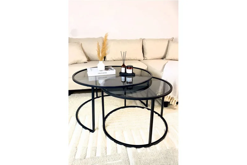 Kashiwa Stuebord 80 cm - Sort - Møbler - Bord - Sofabord & salongbord