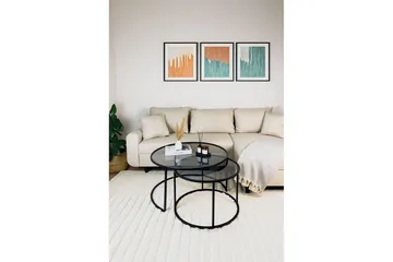 Kashiwa Stuebord 80 cm - Sort - Møbler - Bord - Sofabord & salongbord