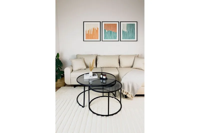 Kashiwa Stuebord 80 cm - Sort - Møbler - Bord - Sofabord & salongbord