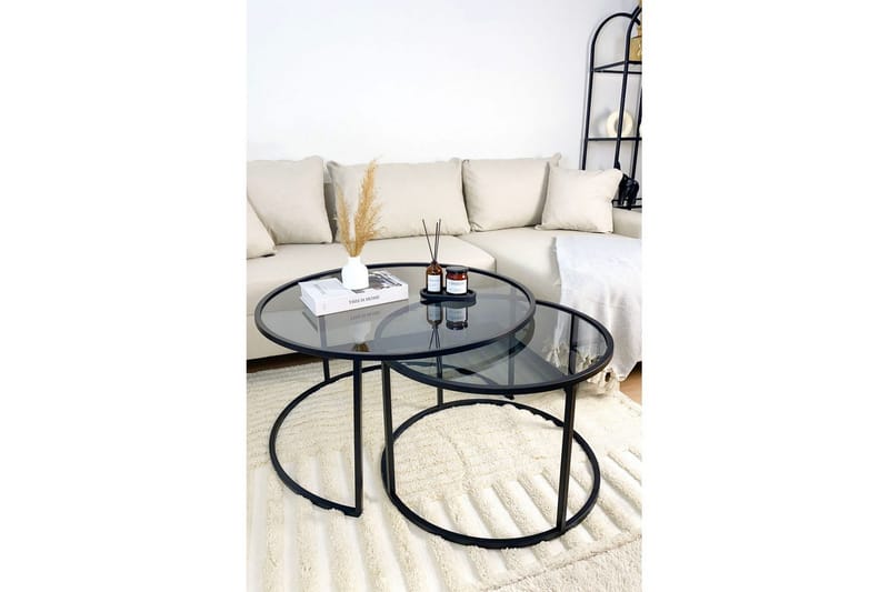 Kashiwa Stuebord 80 cm - Sort - Møbler - Bord - Sofabord & salongbord