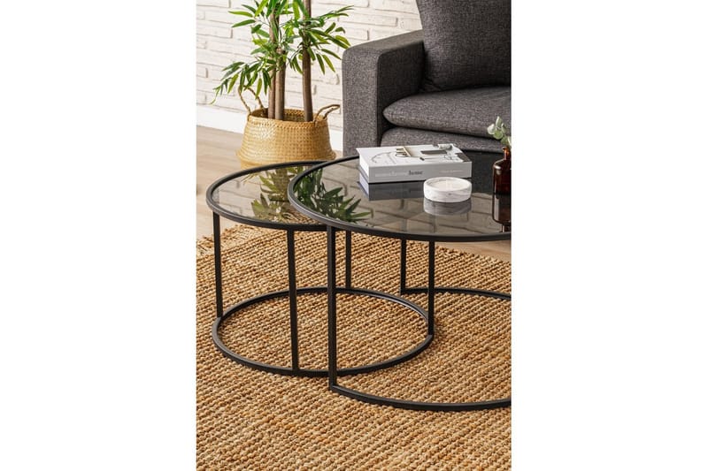 Kashiwa Stuebord 80 cm - Sort - Møbler - Bord - Sofabord & salongbord