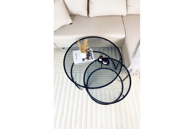 Kashiwa Stuebord 80 cm - Sort - Møbler - Bord - Sofabord & salongbord