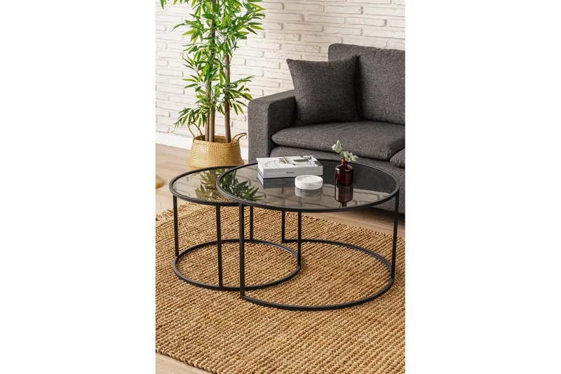 Kashiwa Stuebord 80 cm - Sort - Møbler - Bord - Sofabord & salongbord