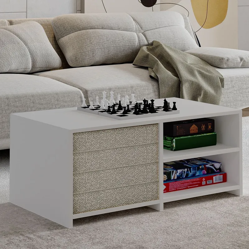 Kavon Sofabordsett 90x44,1x45 cm - Hvit - Møbler - Bord - Sofabord & salongbord