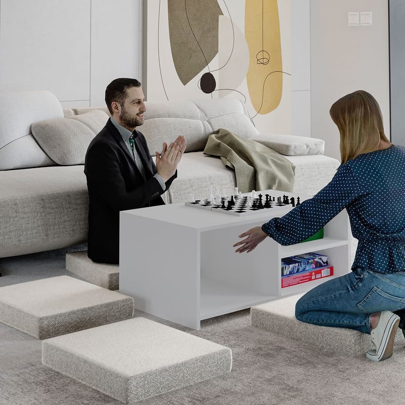 Kavon Sofabordsett 90x44,1x45 cm - Hvit - Møbler - Bord - Sofabord & salongbord