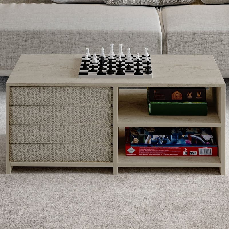 Kavon Sofabordsett 90x44,1x45 cm - Travertin - Møbler - Bord - Sofabord & salongbord