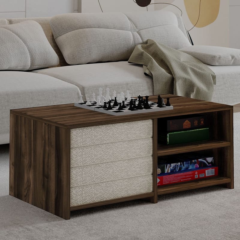 Kavon Sofabordsett 90x44,1x45 cm - Valnøtt - Møbler - Bord - Sofabord & salongbord