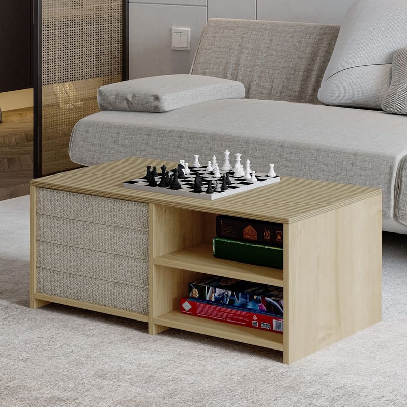 Kavon Sofabordsett 90x44,1x45 cm - Varm eik og safireik - Møbler - Bord - Sofabord & salongbord