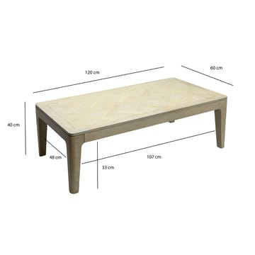 Kelela sofabord 120 cm - Hvitkalket - Møbler - Bord - Sofabord & salongbord