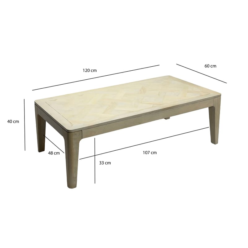 Kelela sofabord 120 cm - Hvitkalket - Møbler - Bord - Sofabord & salongbord