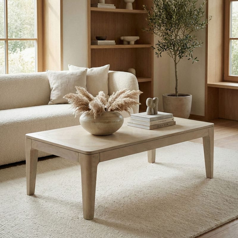 Kelela sofabord 120 cm - Hvitkalket - Møbler - Bord - Sofabord & salongbord