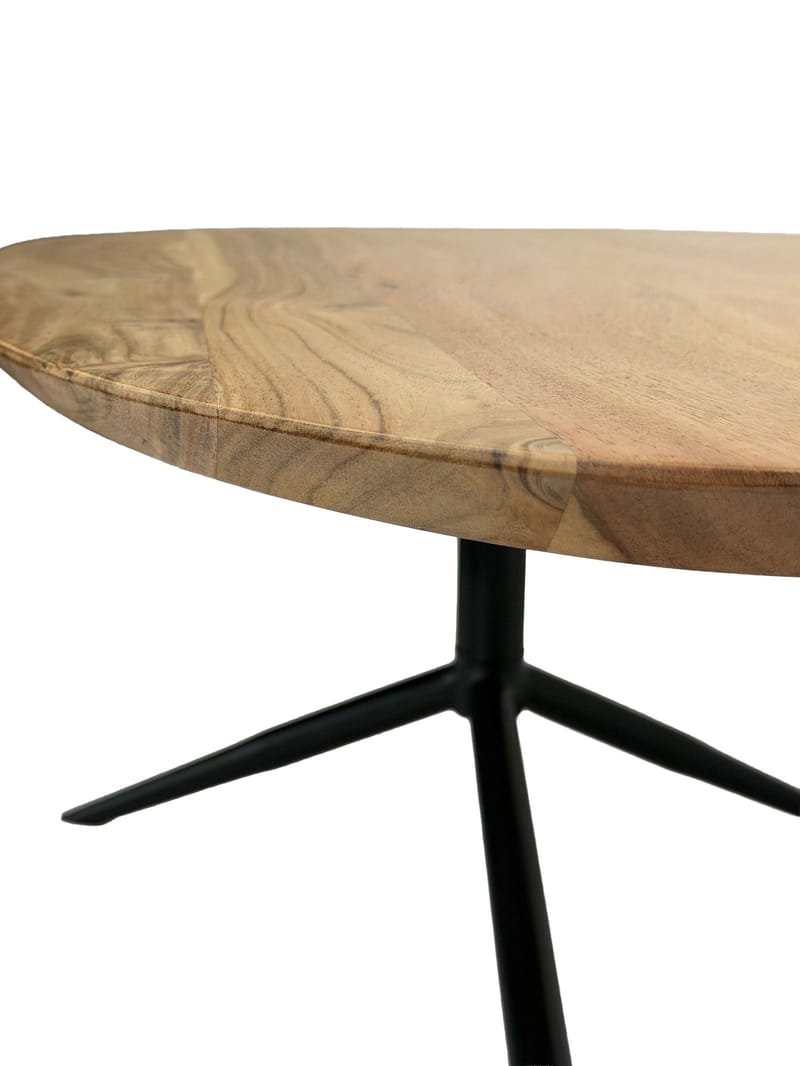 Kelora sofabord 87 cm oval - Naturfarget lysebrun/svart - Møbler - Bord - Sofabord & salongbord
