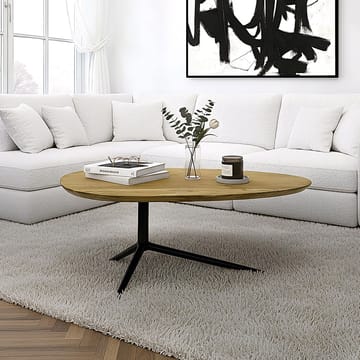 Kelora sofabord 87 cm oval - Naturfarget lysebrun/svart - Møbler - Bord - Sofabord & salongbord