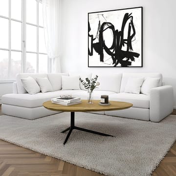 Kelora sofabord 87 cm oval - Naturfarget lysebrun/svart - Møbler - Bord - Sofabord & salongbord