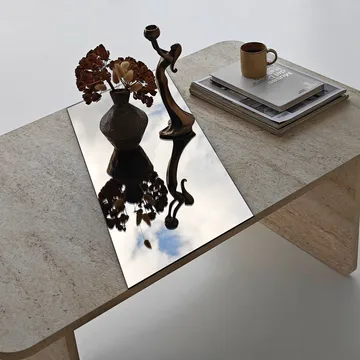 Kelrosin sofabord rektangulært - Bronzie og Travertin - Møbler - Bord - Sofabord & salongbord