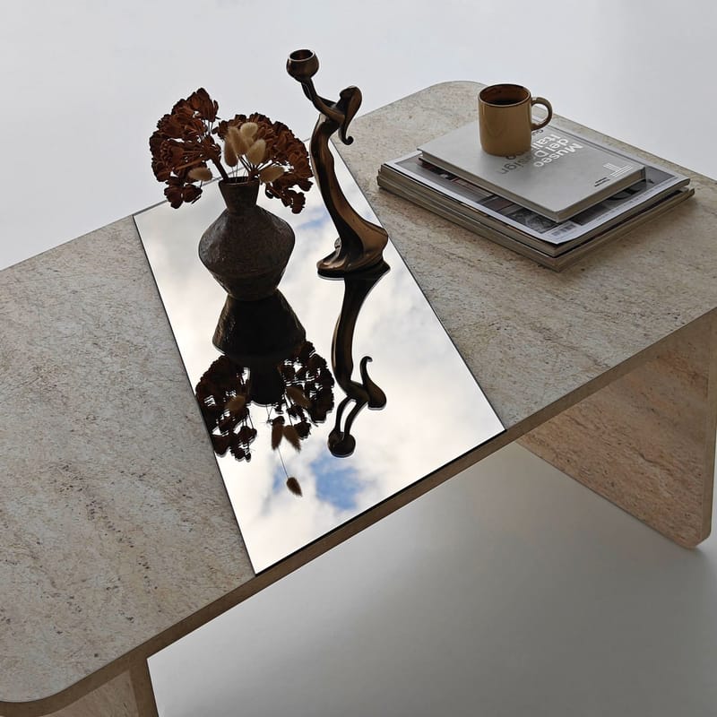 Kelrosin sofabord rektangulært - Bronzie og Travertin - Møbler - Bord - Sofabord & salongbord