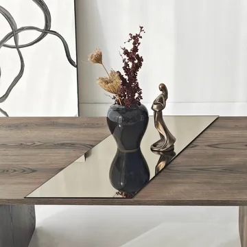 Kelrosin sofabord rektangulært - Bronzie og Valnøtt - Møbler - Bord - Sofabord & salongbord