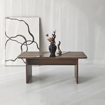 Kelrosin sofabord rektangulært - Bronzie og Valnøtt - Møbler - Bord - Sofabord & salongbord