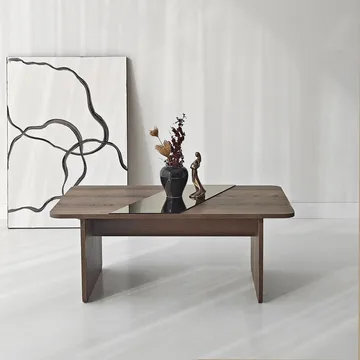 Kelrosin sofabord rektangulært - Bronzie og Valnøtt - Møbler - Bord - Sofabord & salongbord