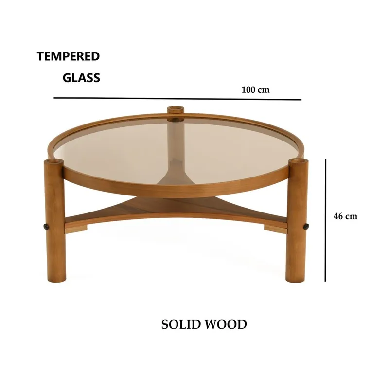 Kelvan Sofabord 100 cm - Mørkebrun - Møbler - Bord - Sofabord & salongbord