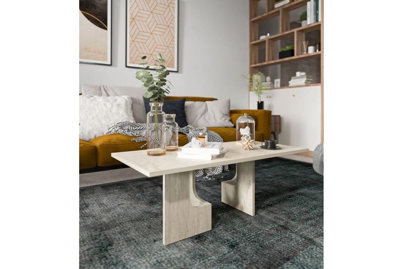 Kiros Sofabord 104 cm - Beige - Møbler - Bord - Sofabord & salongbord