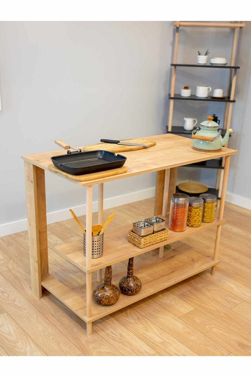 Kjøkkenøy Hanah Home Peka Island (120 x 89,5 x 60 cm) Sapphire Oak - Sapphire Oak - Møbler - Bord - Barbord & ståbord