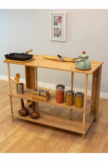 Kjøkkenøy Hanah Home Peka Island (120 x 89,5 x 60 cm) Sapphire Oak - Sapphire Oak - Møbler - Bord - Barbord & ståbord