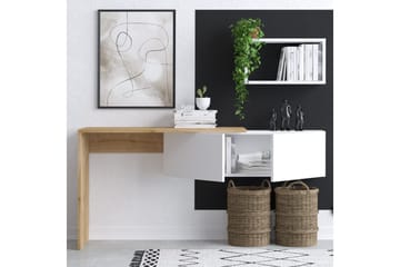 Tiff Skrivebord 74x45 cm Hvit/Brun - Hanah Home - Møbler - Bord - Kontorbord - Skrivebord