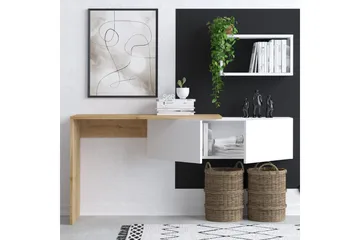 Tiff Skrivebord 74x45 cm Hvit/Brun - Hanah Home - Møbler - Bord - Kontorbord - Skrivebord