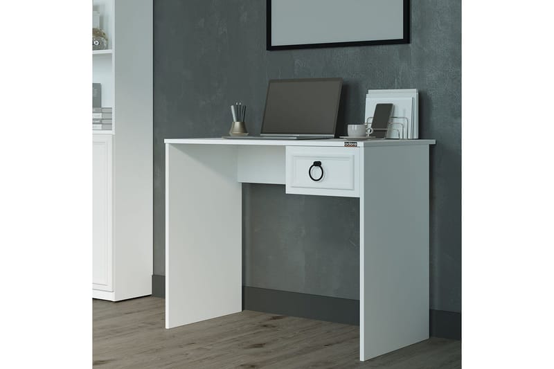 Ajra Skrivebord 90x51 cm Hvit - Hanah Home - Møbler - Bord - Kontorbord - Skrivebord
