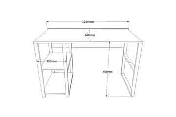Hitesh Skrivebord 60x120 cm Mørkeblå - Hanah Home - Møbler - Bord - Kontorbord - Skrivebord