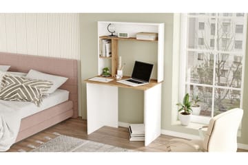 Kaiji Skrivebord 90x51,6 cm Mørkeblå/Hvit - Hanah Home - Møbler - Bord - Kontorbord - Skrivebord