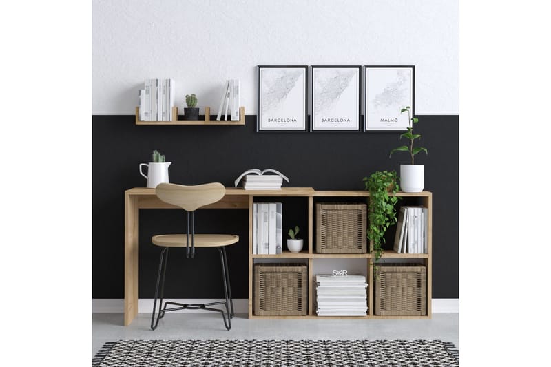 Blake Skrivebord 145x45 cm Brun - Hanah Home - Møbler - Bord - Kontorbord - Skrivebord