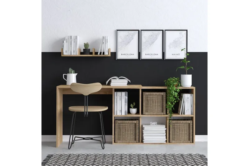 Blake Skrivebord 145x45 cm Brun - Hanah Home - Møbler - Bord - Kontorbord - Skrivebord